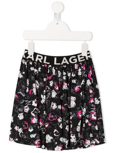 Karl Lagerfeld Kids юбка с цветочным принтом
