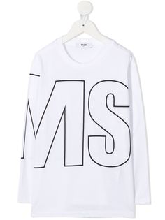 MSGM Kids топ с логотипом