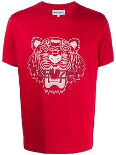 Kenzo футболка с принтом Tiger