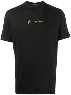 Versace футболка с вышивкой GV Signature