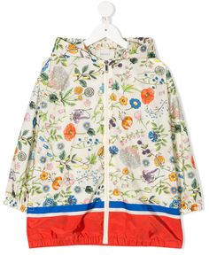 Gucci Kids плащ с принтом Flora