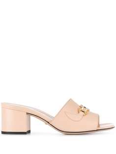 Gucci мюли с пряжкой Interlocking G Horsebit