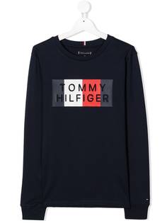 Tommy Hilfiger Junior толстовка с круглым вырезом и логотипом