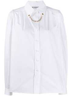 Givenchy рубашка с цепочкой на воротнике