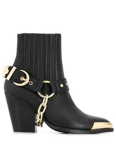 Versace Jeans Couture ковбойские ботинки с контрастным носком