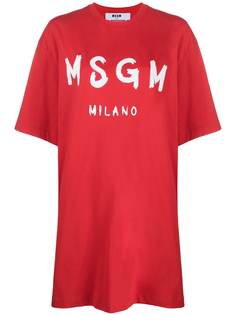 MSGM платье-футболка оверсайз с логотипом
