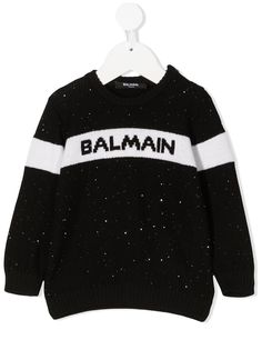 Balmain Kids джемпер с пайетками