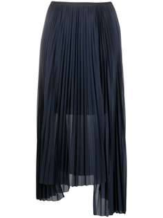 Helmut Lang плиссированная юбка асимметричного кроя