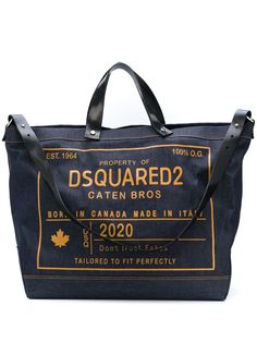 Dsquared2 джинсовая сумка-тоут с логотипом