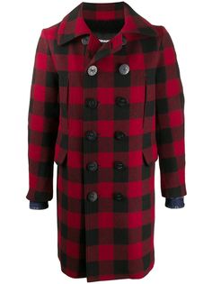 Dsquared2 двубортное пальто в клетку