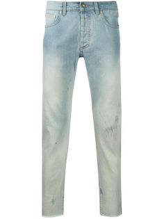 Givenchy джинсы с эффектом потертости и необработанными краями