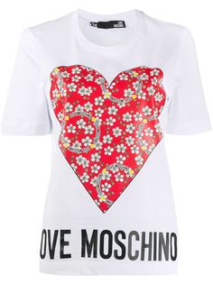 Love Moschino футболка с принтом и логотипом