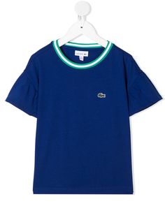 Lacoste Kids футболка с вышитым логотипом