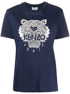 Kenzo футболка с вышитым логотипом