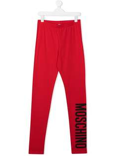 Moschino Kids легинсы с логотипом