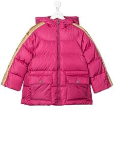 Gucci Kids пуховик с логотипом Interlocking G