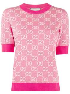 Gucci трикотажный топ с узором GG