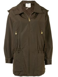 Chanel Pre-Owned дутая парка с логотипом
