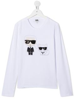 Karl Lagerfeld Kids футболка с логотипом