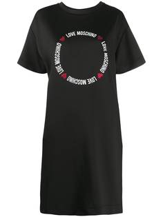 Love Moschino платье-футболка с принтом и логотипом