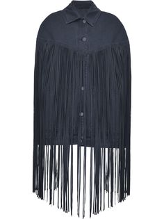 Pinko джинсовая куртка с бахромой