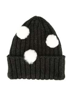 Familiar knitted pompom beanie