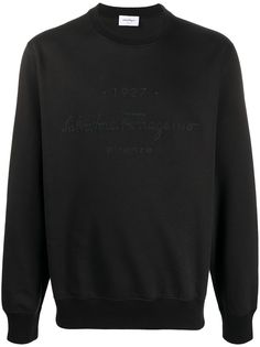 Salvatore Ferragamo толстовка с вышитым логотипом