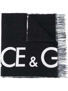 Dolce & Gabbana шарф в клетку с логотипом