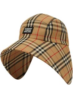 Burberry кепка в клетку Vintage Check с широкими полями