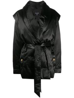 Balmain дутый блейзер оверсайз с поясом