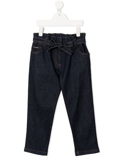 Dolce & Gabbana Kids прямые джинсы с завязками