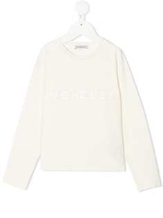 Moncler Kids футболка с длинными рукавами и вышитым логотипом