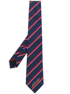 Gucci галстук в полоску с принтом
