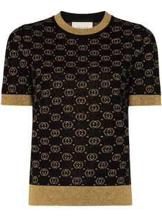 Gucci трикотажный топ с узором GG