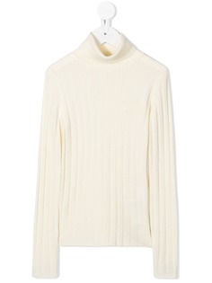 Gucci Kids джемпер в рубчик с высоким воротником