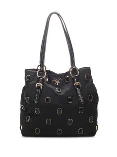 Prada Pre-Owned сумка-тоут с камнями