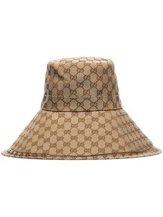Gucci шляпа с широкими полями и узором GG Supreme