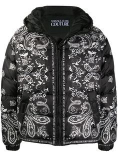 Versace Jeans Couture пуховик с принтом Paisley Loop
