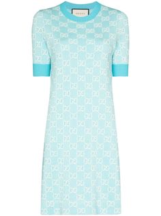 Gucci жаккардовое платье мини с узором GG Supreme