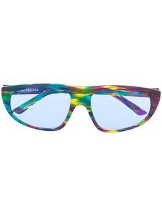 Balenciaga Eyewear солнцезащитные очки в овальной оправе с узором