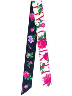 Valentino двухцветный платок с цветочнм принтом