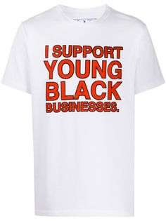 Off-White футболка I Support Young Black Businesses