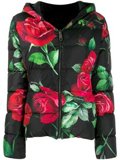 Dolce & Gabbana куртка-пуховик с принтом