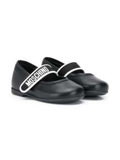 Moschino Kids балетки с логотипом