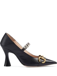 Gucci туфли-лодочки с пряжкой Horsebit и цепочкой