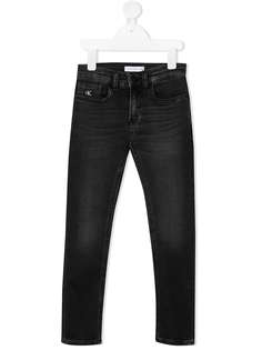 Calvin Klein Kids джинсы скинни с эффектом потертости