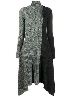 JW Anderson трикотажное платье асимметричного кроя в стиле колор-блок