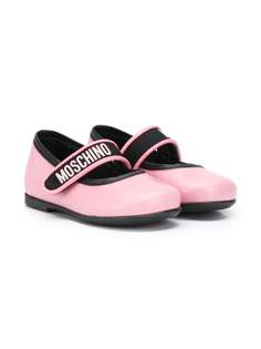 Moschino Kids балетки с логотипом