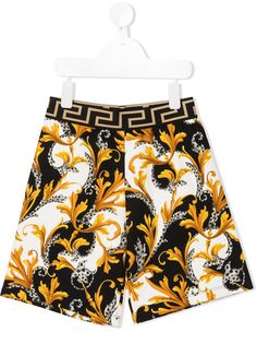 Versace Kids спортивные шорты с принтом Acanthus