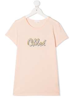 Chloé Kids футболка из джерси с логотипом